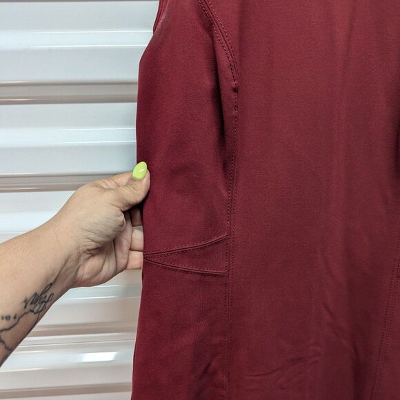 WHBM Size 4 Deep Red Mock Neck Bodycon Dress - Picture 6 of 10